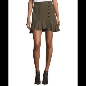 Veronica Beard Claremont Canvas Ruffled Skirt 2